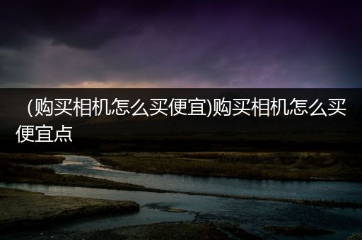 （购买相机怎么买便宜)购买相机怎么买便宜点