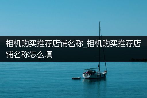 相机购买推荐店铺名称_相机购买推荐店铺名称怎么填