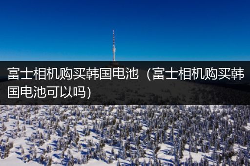 富士相机购买韩国电池（富士相机购买韩国电池可以吗）