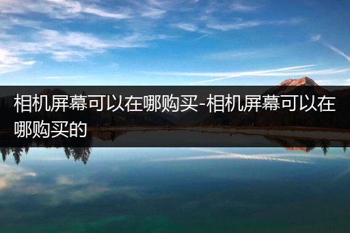 相机屏幕可以在哪购买-相机屏幕可以在哪购买的