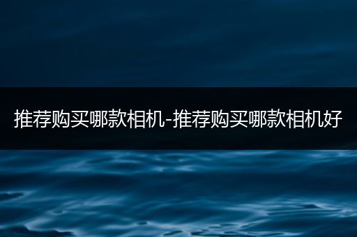 推荐购买哪款相机-推荐购买哪款相机好